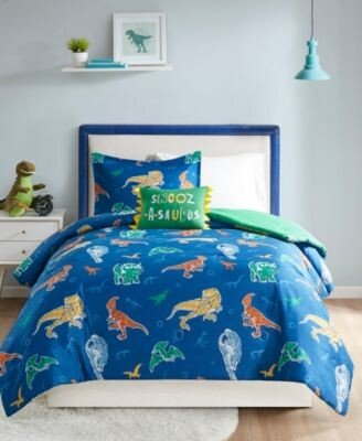 Mi Zone Kids Logan Robot Dinosaur Comforter Set Collection