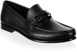 Gancini Crown Bit Leather Loafers