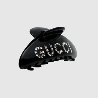 'GUCCI' hair clip with crystals