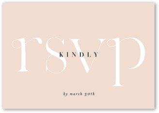 Rsvp Cards: Blush Love Wedding Response Card, Beige, Matte, Signature Smooth Cardstock, Square