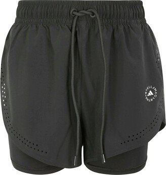 TruePurpose High-Waisted Track Shorts