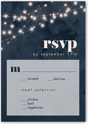 Rsvp Cards: Winsome Wanderlust Wedding Response Card, Blue, Matte, Pearl Shimmer Cardstock, Square