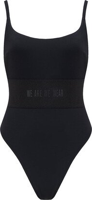 We are We Wear Debbie Deep B& High Leg Swimsuit Black