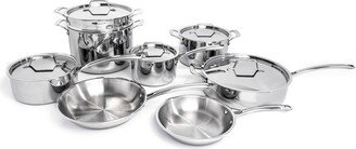 Professional 13Pc Stainless Steel 18/10 Tri-Ply Cookware Set