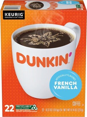 Dunkin' Donuts Dunkin' French Vanilla Flavored Medium Roast Coffee - Keurig K-Cup Pods - 22ct