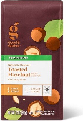 Naturally Flavored Hazelnut Decaf Bagged Light Roast Ground Coffee - 12oz - Good & Gather™