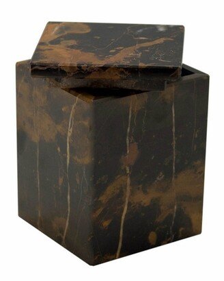 Marble Crafter Myrtus Collection Black And Gold Marble Canister