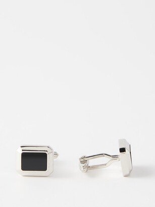 Onyx Platinum-plated Cufflinks