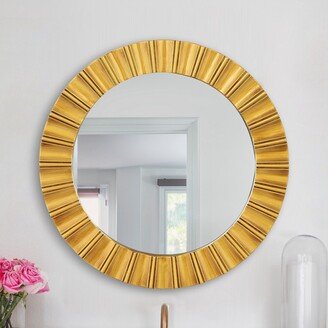 25-inch Modern Gold Round Accent Vanity Mirror - 1.6 in. D x 26 in. W x 26 in. H