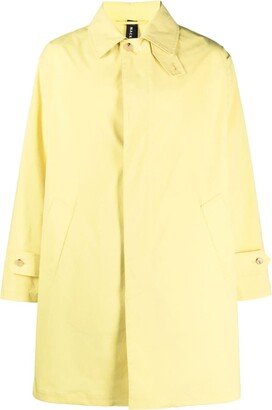 Gabardine Button-Down Trench Coat