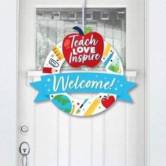 Big Dot Of Happiness Thank You Teachers - Outdoor Teacher Appreciation Decor - Front Door Wreath