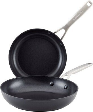 Hard Anodized Induction 2pk Open Frying Pans 8.25