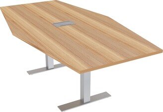 Skutchi Designs, Inc. 4X6 Hexagon Conference Table Metal T Bases Data And Electric Module