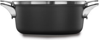Premier Space Saving Hard-Anodized Nonstick 5 Quart Dutch Oven with Lid - Black, Stainless Steel