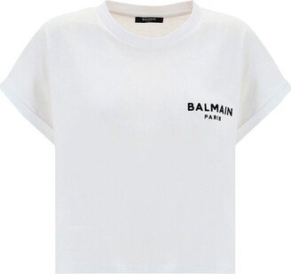 Logo Printed Cropped T-Shirt-AM