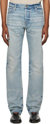 Blue Five-Pocket Jeans