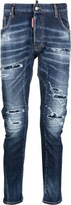 Ripped Tapered Jeans