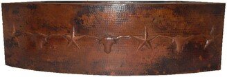 020-Cks Apron Front Farmhouse Kitchen Mexican Copper Sink Bull Stars Thorns Design 33