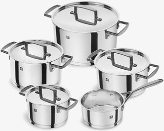 Bellasera Contrasting-handle Stainless-steel Cookware set of Five