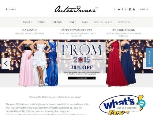 Outerinner.com Promo Codes & Coupons