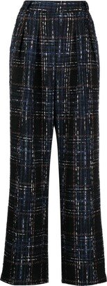 Straight-Leg Tweed Trousers