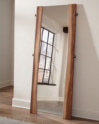 Furniture Winslow Smokey Walnut and Coffee Bean Standing Mirror