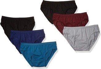 Men's Tagless Comfort Flex Fit Dyed Bikini, 6 Pack (Assorted) Men's Underwear