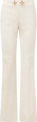 Tap-Detailed Straight Leg Trousers