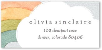 Address Labels: Drawing Rainbow Address Label, White, Address Label, Matte