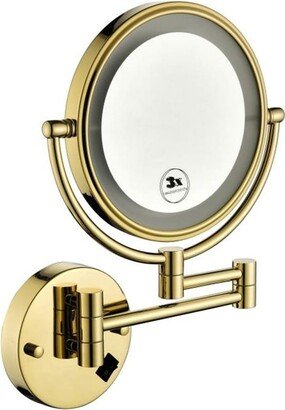 Siavonce 8 Inch LED Wall Mount Two-Sided Magnifying Makeup Vanity Mirror - 8inch