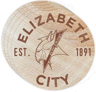 Elizabeth City State University Wood Coaster Engraved 4-Pack