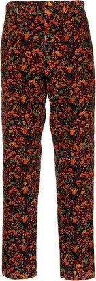 Floral-Print Tailored Trousers-AA