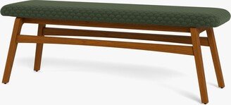 Scandinavian Dining Bench Arc Deco Dark Fern