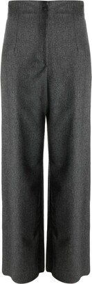 Straight-Leg High-Waist Trousers-AA