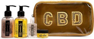 The Hemp Philosophy Women's 4-Piece Large CBD Metallic Travel Kit