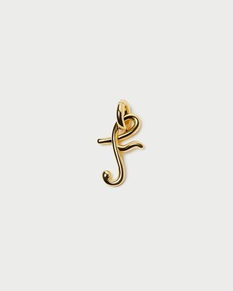 Small Gold Letter F Charm