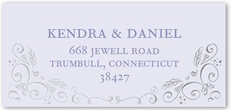 Address Labels: Whimsical Scrolls Address Label, Purple, Matte