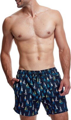 Gottex Swimwear Sailing Boats Printed Swim Shorts