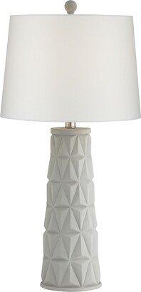 Pacific Coast Geo Pattern Cement Table Lamp