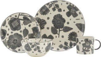 Baum Bros. 16pc Stoneware Heiroom Dinnerware Set