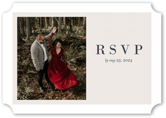 Rsvp Cards: Novel Photo Wedding Response Card, Purple, Pearl Shimmer Cardstock, Ticket