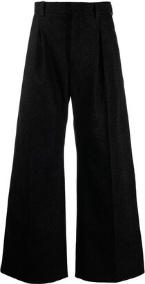 Wide-Leg Tailored Trousers-AN