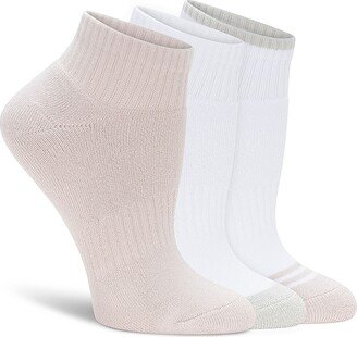 Powder Cush Quarter Ankle Socks 3 Pack