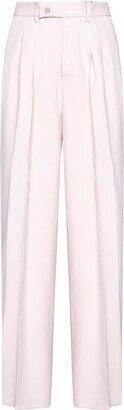 Pleat Wide-Leg Trousers-AA