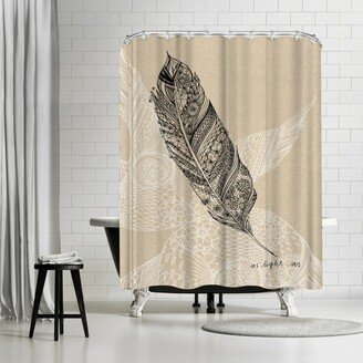 71 x 74 Shower Curtain, Light As A Feather by Paula Mills