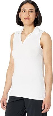 Cloudspun Coast Sleeveless Polo (Bright White) Women's Clothing