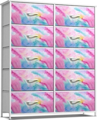 10 Drawer Storage Dresser pink and Blue