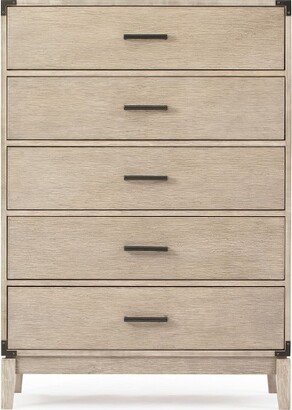 Plank+Beam™ Contempo 5-Drawer Dresser, Seashell Wirebrush