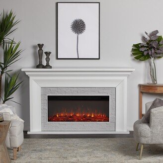 Sonia 69 Landscape Electric Fireplace in White