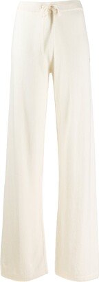 Wide-Leg Cashmere Track Pants